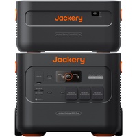 Jackery Explorer Kit 4000, Explorer 2000 Plus 2042,8 Wh mit 1 x E2000 Plus Erweiterbarer Akku bis zu 4,085.6 Wh, Tragbare Powerstation LiFePO4-Batterie, für Outdoor Camping/Notfall