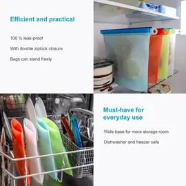 Intirilife 4er-Set Lebensmittelbeutel 1L in Transparent - Gr.: onesize