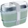 Westmark Lunchbox Maxi – Praktische Box mit Fächersystem im Bento Stil 760 ml, 830 ml und 425 ml Behälter für Meal Prep, Schule und Büro, Made in Germany – mint-grün