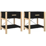 vidaXL Nachtschrank 42 x 38 x 45 cm Schwarz