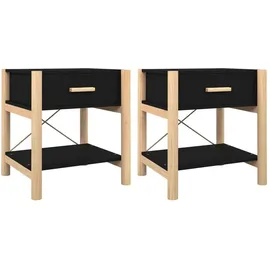 vidaXL Nachtschrank 42 x 38 x 45 cm Schwarz