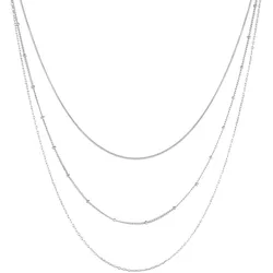 Elli 3-reihig Ketten-Mix Layering Look Basic 925 Silber   Damen 