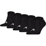 Head Sneakersocken 5 Paar Schwarz 35-38