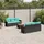 vidaXL 7-teiliges Gartensofa-Set mit Kissen, schwarzes Polyrattan - Schwarz