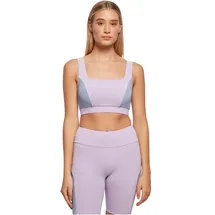 URBAN CLASSICS Color Block Sport-bh Lilac / Viola Blue / Soft Sea Graass XS