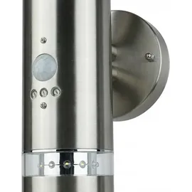 Easylight Außenwandleuchte Edelstahl 34,0 cm inkl. Bewegungsmelder E27 IP44 silber/weiß