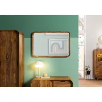 MASSIVMOEBEL24.DE Wandspiegel Sheesham 60x5x90 hellbraun lackiert MAILAND #140