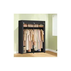 Songmics Stoffschrank 140 cm, x 43 cm x 174 cm schwarz