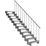 DOLLE Außentreppe Gardentop 216-264 cm Aluminium