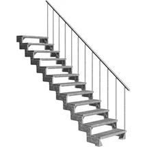 DOLLE Außentreppe Gardentop 216-264 cm Aluminium