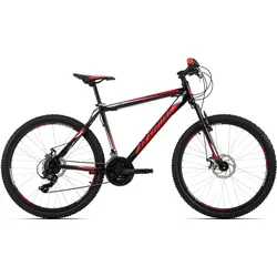KS Cycling Mountainbike »Sharp«, 21 Gang, Shimano, Tourney Schaltwerk, Kettenschaltung, für Herren, Kettenschaltung KS Cycling schwarz + schwarz 46 cm
