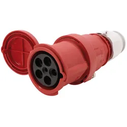 63 Ampere CEE Kupplungssteckverbinder 5-polig (3P+N+PE) Buchse, Kodierung 6h feuerrot RAL 3000 200/346V bis 240/415V Frequenz 50 und 60Hz 1 Stück
