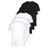 FRUIT OF THE LOOM T-Shirt », sechs Stück in unterschiedlicher Farbkomination« Packung, 6er-Pack, 6 Stk. mit Rundhalsausschnitt Gr. L (52/54), weiß, schwarz, , 42592358-L