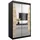 abiks möbel Schwebetürenschrank MONACO 120 x 200 x 62 cm Schwarz