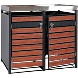 Proregal Mülltonnenbox 125 x 132 x 80 cm braun