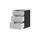 Sconto Nachtschrank Dreamer 45 x 43 x 65 cm Grau