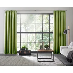 Vorhang WIRTH "Dim out" Gr. 3, grün, B:145cm H:220cm, Polyester, Gardinen