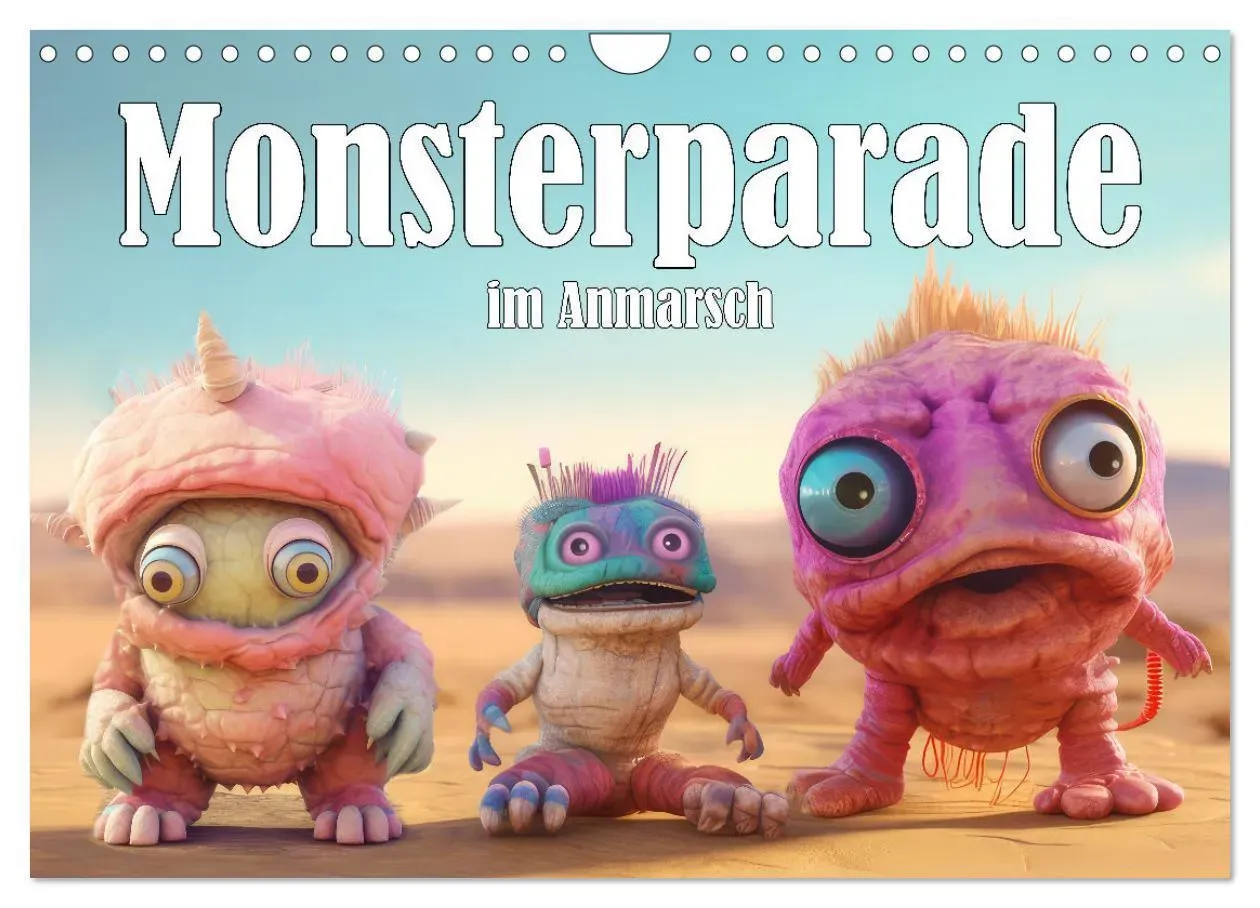 Monsterparade Im Anmarsch (Wandkalender 2025 Din A4 Quer)  Calvendo Monatskalender