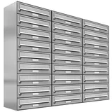 AL Briefkastensysteme AL 27 Fach Edelstahl