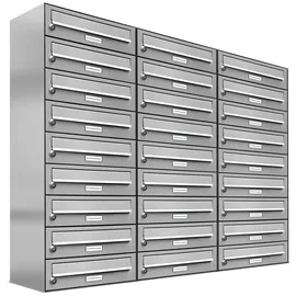 AL Briefkastensysteme AL 27 Fach Edelstahl
