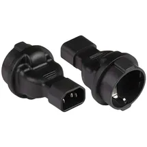 Good Connections Alcasa PA-1402S Netzstecker-Adapter C14 Typ F Schwarz
