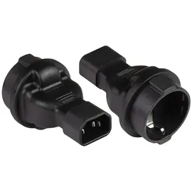 Good Connections Alcasa PA-1402S Netzstecker-Adapter C14 Typ F Schwarz