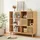 [en.casa] Bücherregal Ypäjä 128 x 147 x 39 cm Beige