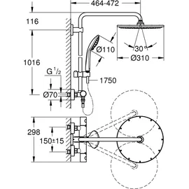 Grohe Euphoria System 310 mit Thermostatbatterie (26075DC0)