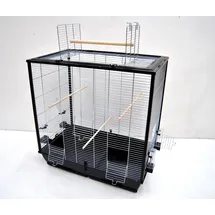 ollesch Vogelkäfig Großer Vogelkäfig 160 x 110 x 50 cm schwarz