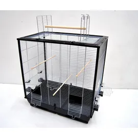 ollesch Vogelkäfig Großer Vogelkäfig 160 x 110 x 50 cm schwarz