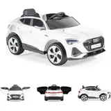 Moni Kinder Elektroauto Audi Sportback Fernbedienung Frontlichter Musik USB Gurt weiß