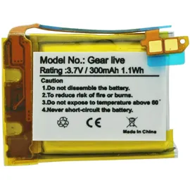 AccuCell Akku passend für Samsung Gear Live, SM-R382, Samsung EB-BR382FBE, Lithium Polymer Akku 3,7 Volt 300mAh