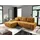 Fun Möbel Ecksofa Sofa mit Schlaffunktion VOGAR Stoff Poso Honiggelb Ottomane Links - Gelb