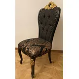 Casa Padrino Esszimmerstuhl Barock schwarz/gold