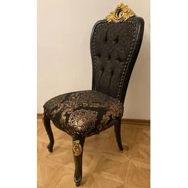 Casa Padrino Esszimmerstuhl Barock schwarz/gold