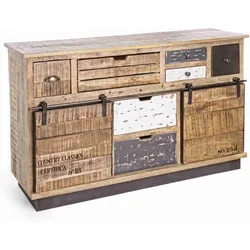 Sideboard Tudor aus Mangoholz, 125 cm