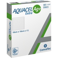 ConvaTec (Germany) GmbH AQUACEL Ag+ Extra 10x10 cm Kompressen