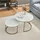 [en.casa] Couchtisch Christchurch 2er Set Marmoroptik, Weiß/Gold