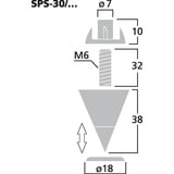 Monacor SPS-30/SC Lautsprecher-Spikes 4St.