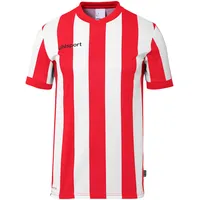 Uhlsport Retro Stripe Kurzarm T-Shirt, Rot/Weiß, M