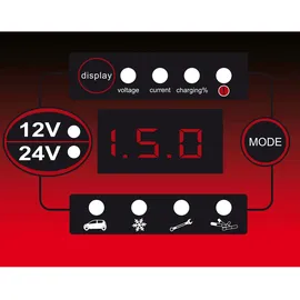 KS Tools 12V + 24V SMARTcharger Hochfrequenz-Batterieladegerät 25A/12,5A