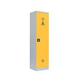 Lüllmann Umweltschrank 566246 50 x 42,2 x 195 cm grau / rapsgelb
