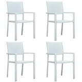 vidaXL Gartenstuhl 58,5 x 53,5 x 88,5 cm weiß 4 St.