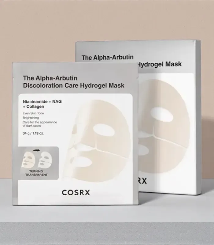 COSRX Arbutin Discoloration Hydrogel Mask – pflegende Gesichtsmaske 1ks/34g