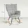 Homcom Schaukelsessel mit Armlehne Polyester 98 x 101 x 71 cm Hellgrau