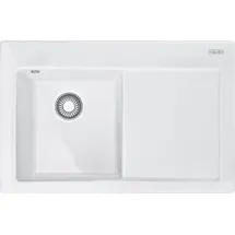 Franke Mythos MTK 611-78 links Einbauspüle Keramik glacier Handbetätigung 780 x 510 mm
