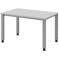Bümö Schreibtisch Grau, Nachbildung, Rechteckig, 120x74x80 cm, FSC Mix,