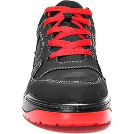 ELTEN MAVERICK black-red Low ESD S3, Herren, Leder, Stahlkappe, leicht, sportlich, Schwarz, Größe: 43