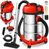 MASKO® Industriestaubsauger Staubsauger Nass Trocken Sauger Edelstahl 2300W + Steckdose Blasfunktion Trocken-Saugen & Nass-Saugen Push&Clean Industrie-Sauger mit & ohne Beutel beutellos