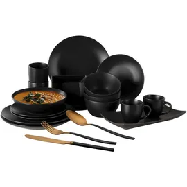 HIT Trading Speiseteller BRUNCH 27 cm schwarz 1er Set